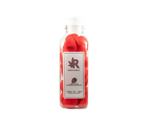 Ripped Edibles THC Strawberry Marshmallows (Bulk)